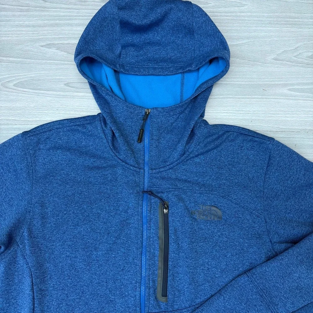 The North Face Canyon Flats Fleece Hoodie Jacket Men's MD Blue NF0A3LHH Full Zip
